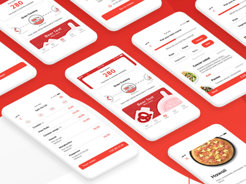 Pizza Hut App Redesign application interface mobile design interaction pizza hut pizza food app mobile ux ui