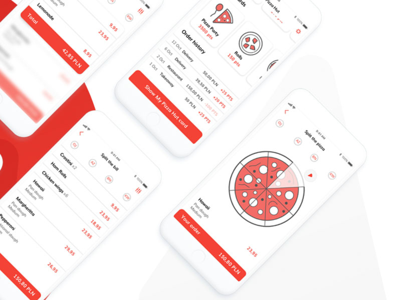 Pizza Hut App Redesign application interface mobile design interaction pizza hut pizza food app mobile ux ui