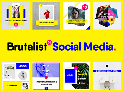 Brutalist Social Media Pack Vol. 01