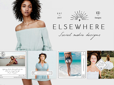 Elsewhere: Blog & Social Media Design Pack advertising app clean design fashion instagram photography psd social template ui vintage