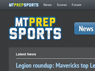 Prep Sports Website glossy navigation news sports website
