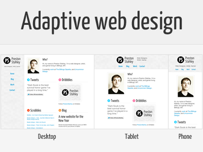 Adaptive Personal Site adaptive frameless less mobile redesign website wordpress