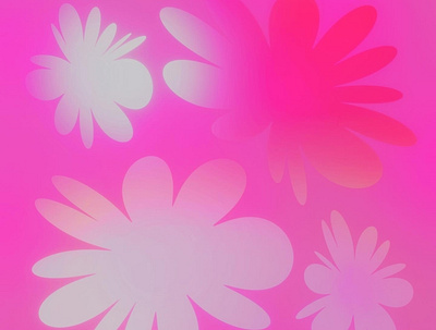 flowers in fluorescence 03 2d 3d blender design digital art flower flowers fluorescent glowing hot pink illustration nft