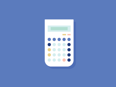 calculating calculator color design flat icon illustration math