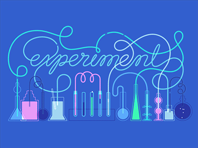 Experiment animation chemistry gif icon illustration lettering motion neon script type