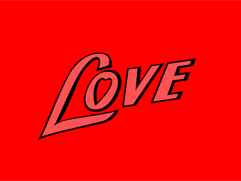 Love animation gif lettering love red type