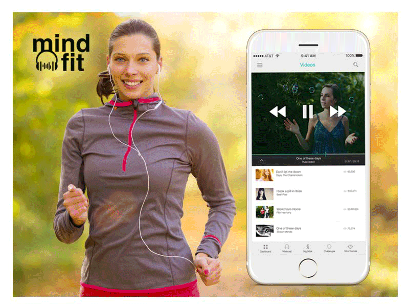 Mind Fit ios mobile app ui