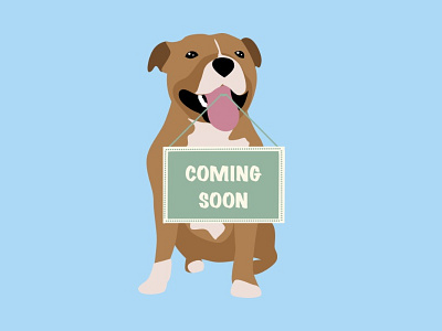 Coming soon Page Landing branding canva design dog graphic design illustration pagelanding vector website