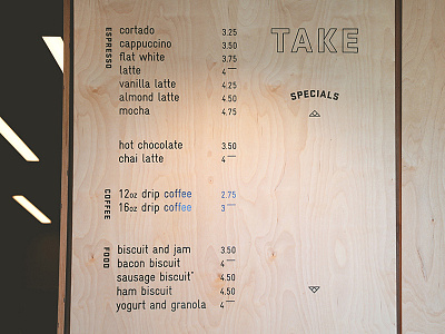 Jubala menu board branding coffee design identity layout menu north carolina raleigh typography