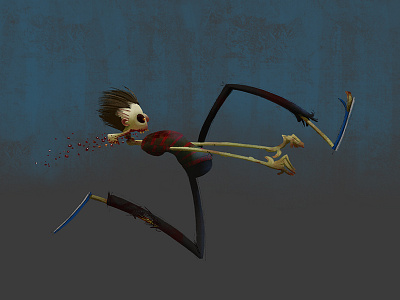 run - zombie cartoon character design halloween illustration run runner walkingdead zombie