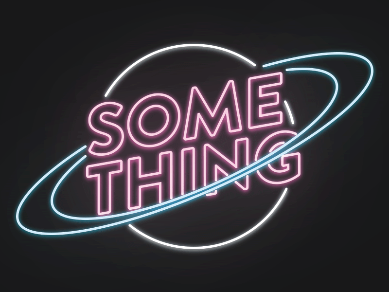 Design Something Every Day designsomethingeveryday neon space typography