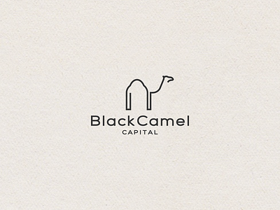 Black Camel animal brand camel logo mark minimal