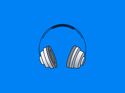 WFH Essential Tech: Headphones concept icon illustration listening music spot illustration technology vector