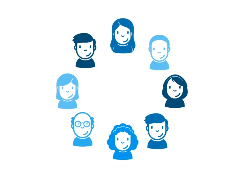 Networking amongst your peers after effects animation arrows blue communicate communication employees gif illustration network vector