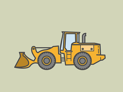 Bulldozer build building construction elearning icon illustration machine vector