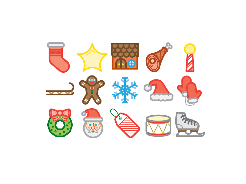 Christmas Icon Set by Grant Fisher on Dribbble