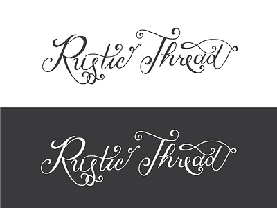 Rustic Thread boutique brand flow hand letter lettering logo retail store thread typography written
