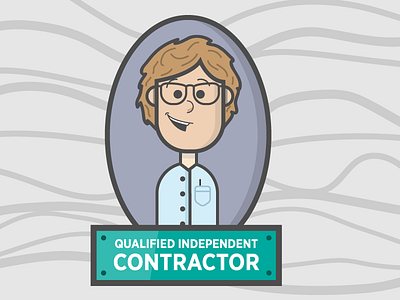 Contractor #2 character elearning employee healthcare hospital icon illustration medicare person rac user vector