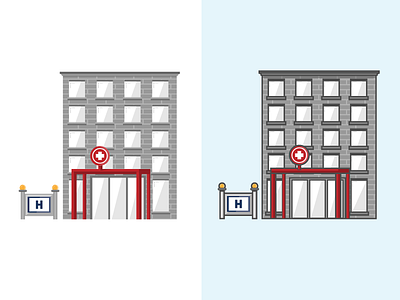 Hospital elearning graphic health healthcare icon illustration vector