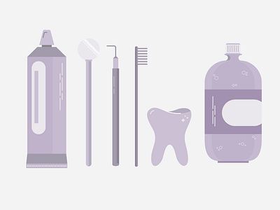 Dentistry Icons concept dentist graphic icon illustration mouthwash tools tooth toothpaste vector