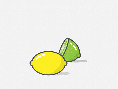 Lemon-lime citrus fruit icon illustration lemon lime vector