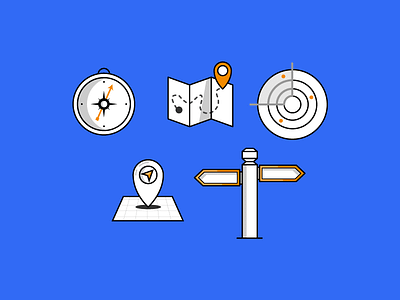Navigation Icons atlas compass elearning icon icons iconset illustrator map navigation vector wayfinder