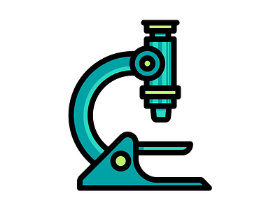 Microscope examine icon illustration lens look micro microscope science scientist vector