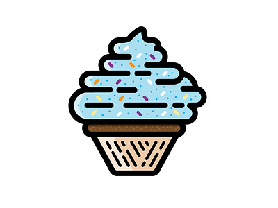 Cupcake cake candy chocolate cupcake dessert icon illustration junk sweets vector