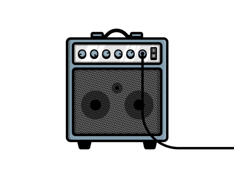 Amp concert show live band amplifier speaker amp music illustration icon vector