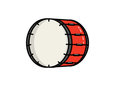 Bass Drum band icon illustration instrument maracas march music percussion vector wood