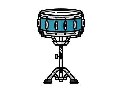 Snare Drum band drumline drums drumset icon illustration marching music percussion snare vector