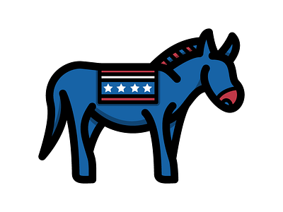 Super Tuesday debate democrat donkey election icon illustration politics president republican vector vote voting