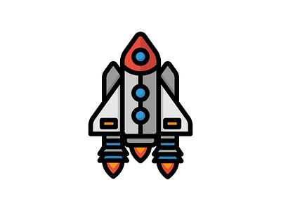 Rocketship conquer galaxy icon illustration launch nasa rocket rocketship shuttle space universe vector