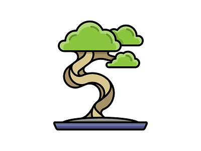 Bonsai Tree bonsai daily challenge home houseplant icon icon a day illustration plant tree vector