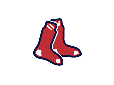 Go Sox! athlete baseball boston icon illustration mlb opening day professional red sox sports team vector
