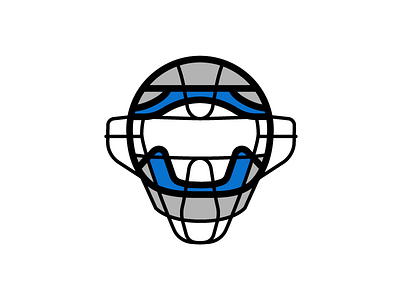 Catcher's Mask ball baseball catch catcher icon illustration mask pitching safety vector