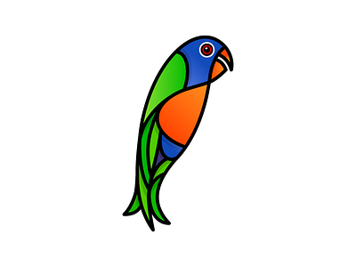 Lorikeet aviary bird colorful exotic fly icon illustration lorikeet vector wings zoo