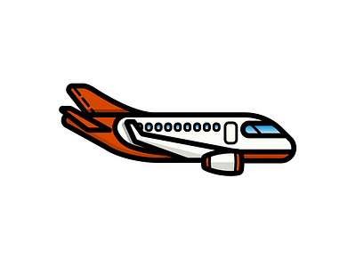 Airplane air airline airplane airport icon illustration plane takeoff transportation travel vector