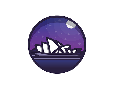 Sydney Opera House australia building event house icon illustration landmark moon night opera sydney vector