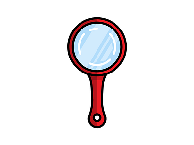 Mirror blog icon illustration introvert person post shell spot vector