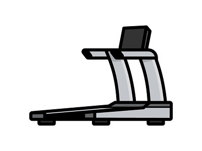 Treadmill exercise fitness health icon illustration jog run running vector