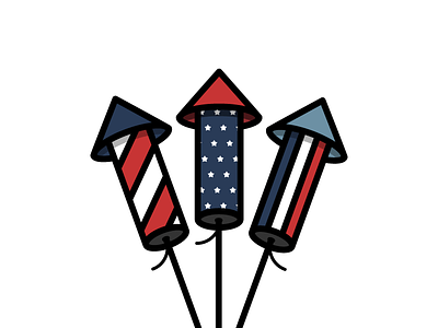 Fireworks explosion firework fourth fourth of july icon illustration independence july launch rocket sky vector