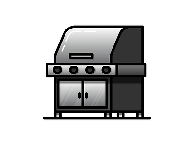 Grill bbq cooking food fourth grill holiday icon illustration independence july outdoors vector