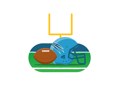 Football american ball field goal football helmet icon illustration nfl sports tackle turf vector