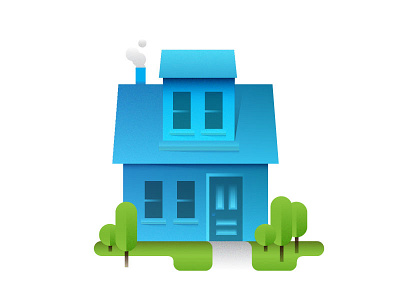 House chimney gradient home house icon illustration neighborhood residence vector