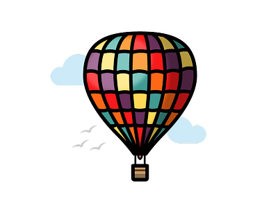 Hot Air Balloon float fly hot air balloon icon illustration portland surprise travel vector