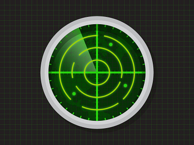 Radar destroy detect eliminate icon illustration radar sarcasm target track vector