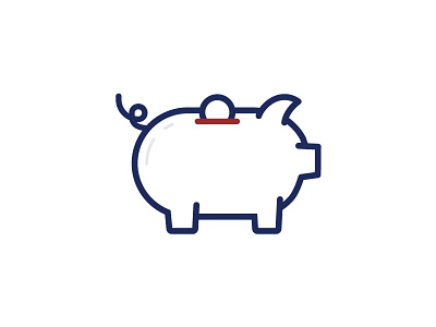 Piggy Bank budget finance icon illustration money pig piggy bank save savings vector