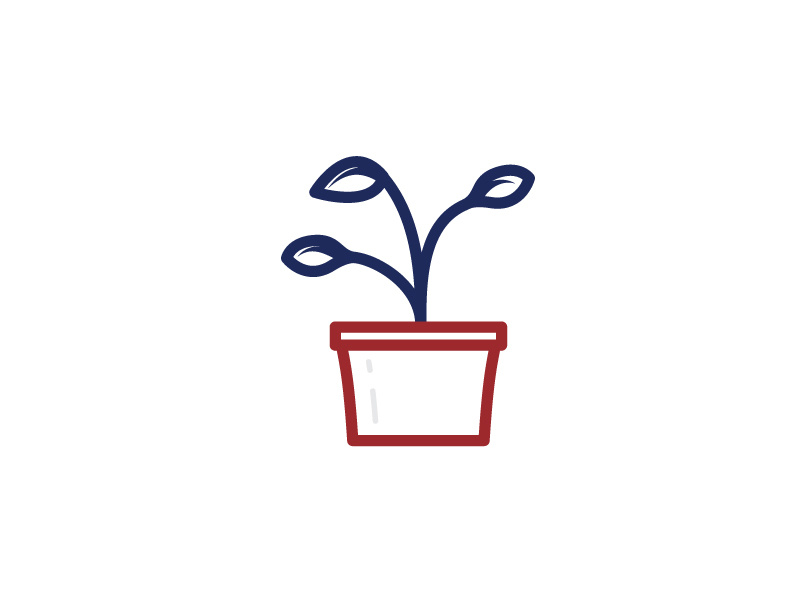 Growing grow green light energy plant illustration icon vector