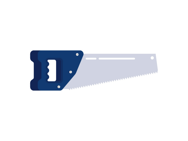 Saw wood metal craftsman cut build construction tool illustration icon vector